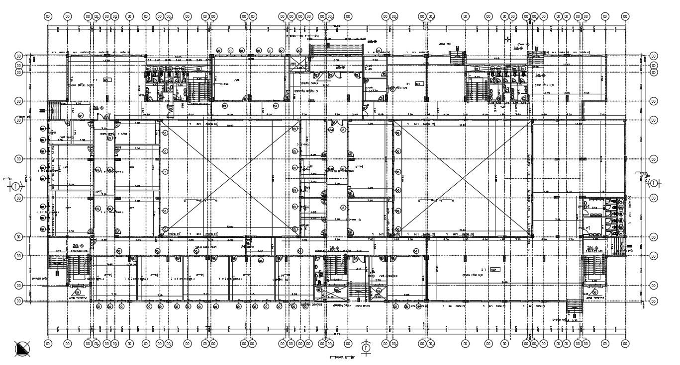 School Building Floor Plan with Section Details DWG File