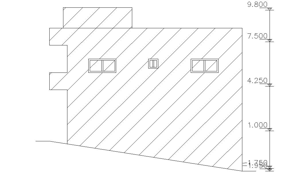 Autocad File Simple Elevation Of Residential Building Design