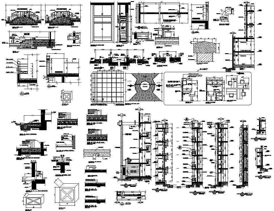 Autocad File having the full details of the construction work plan section plan,Download Autocad File.