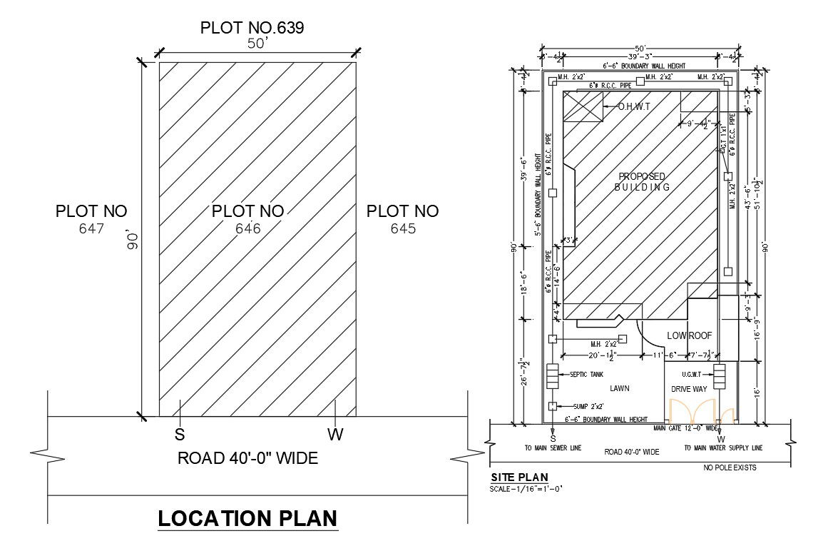 Autocad Residential site layout drawing of the proposed Site plan available in the drawing. download the file.
