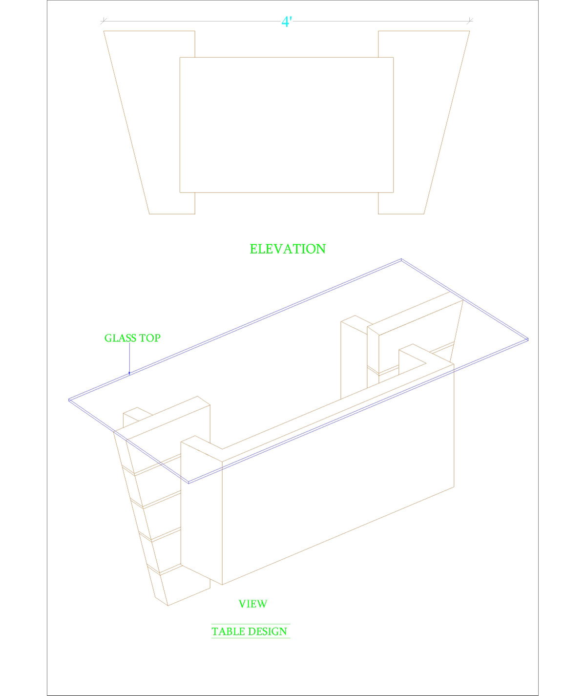 Autocad Table Design
