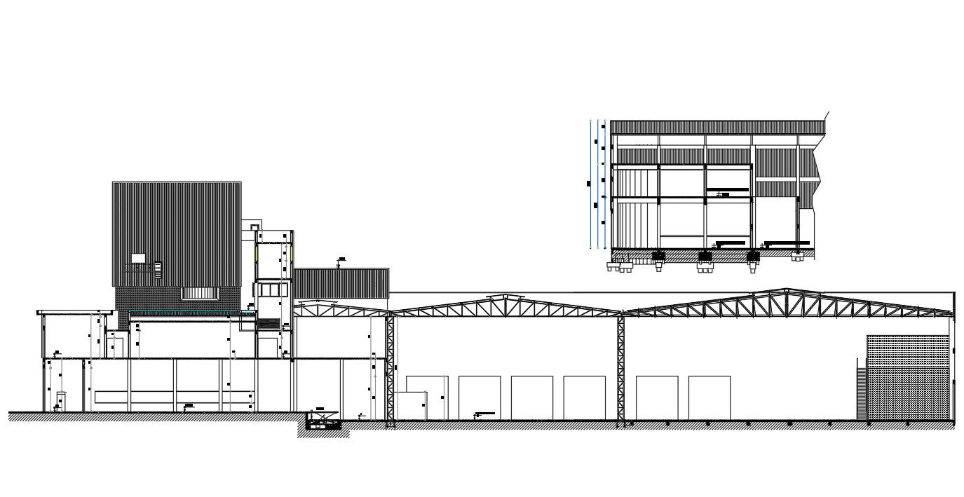 Autocad drawing file having the details of sectional details of the milk factory with milk laboratory. Download the AutoCAD Drawing file.