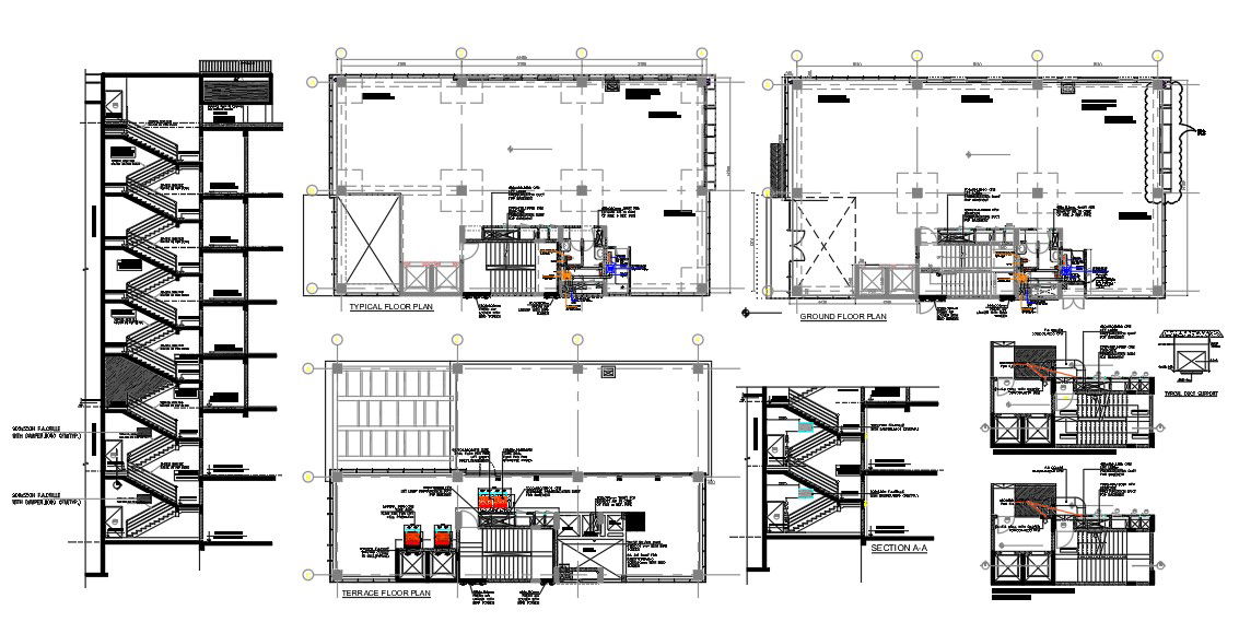 Autocad drawing file shows the Plan & Sectional Details of Corporate House with (HVAC)System.Download the DWG AutoCAD file.