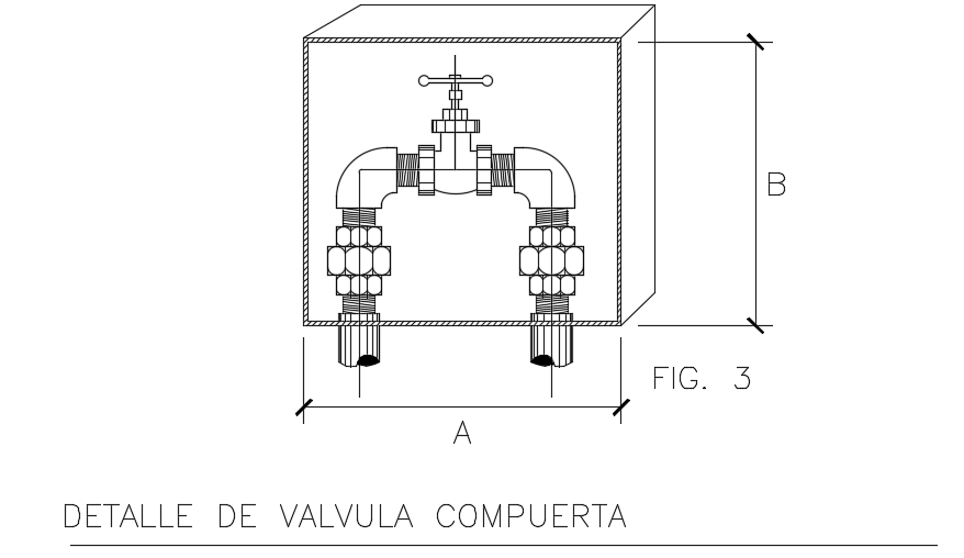 A valve connection detail drawing is given in this model