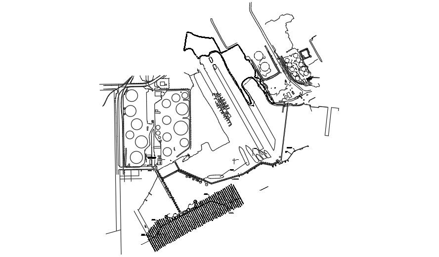 A wide hydrography survey top view drawing