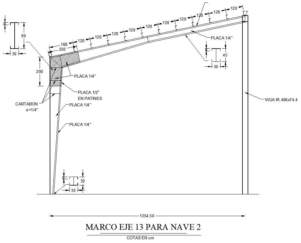 Axis frame for ship Section Detail DWG AutoCAD file