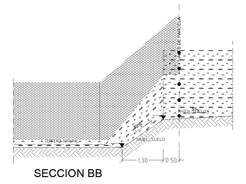 BB section view of 20x20m wall layouts are given in this 2D AutoCAD DWG drawing file.Download now.