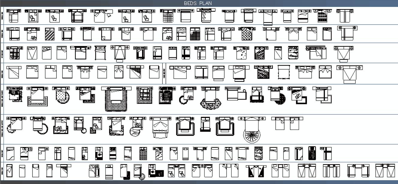 BEDS CAD BLOCKS