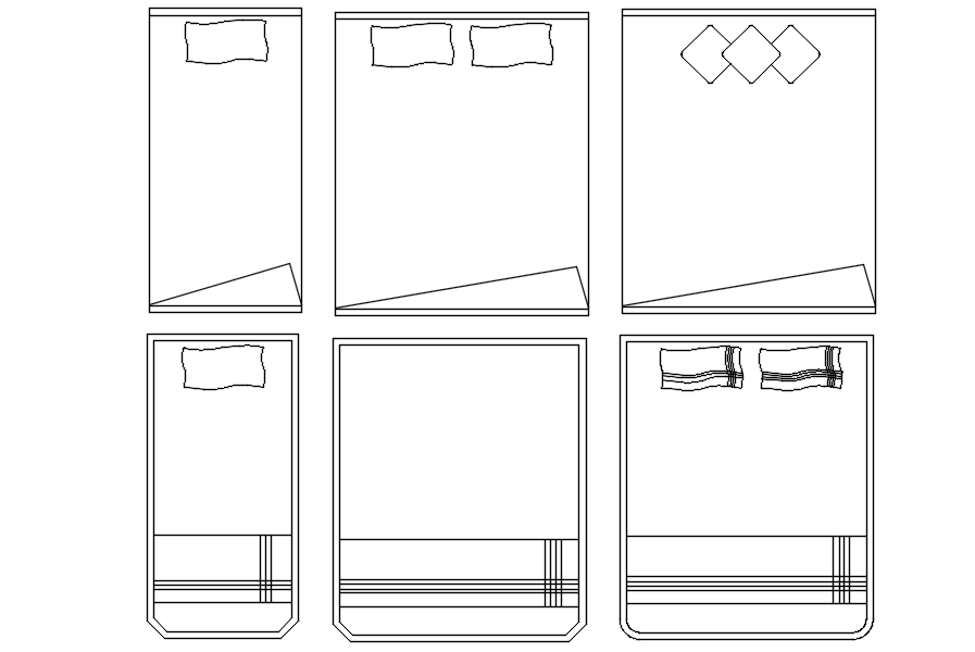 Accurate Bed CAD Blocks in AutoCAD DWG Format for Design
