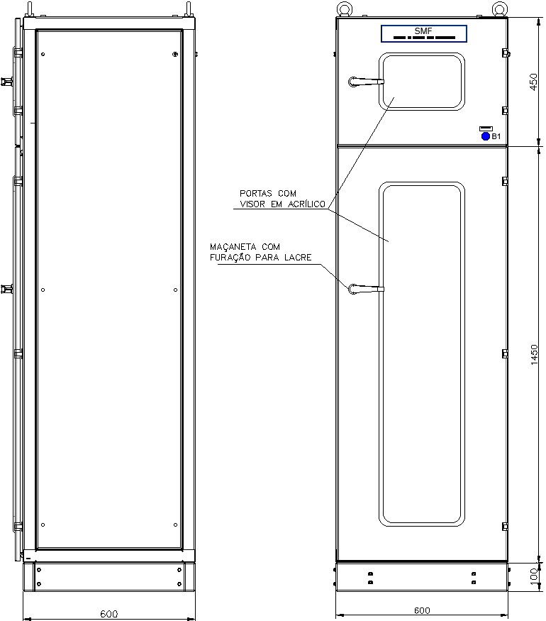BILLING MEASUREMENT PANEL - Front and side view