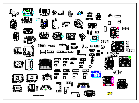 BLOCKS OF FURNITURE FOR INTERIOR DWG FILE