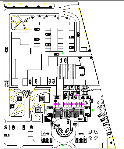 BMW car showroom architecture layout plan details dwg file