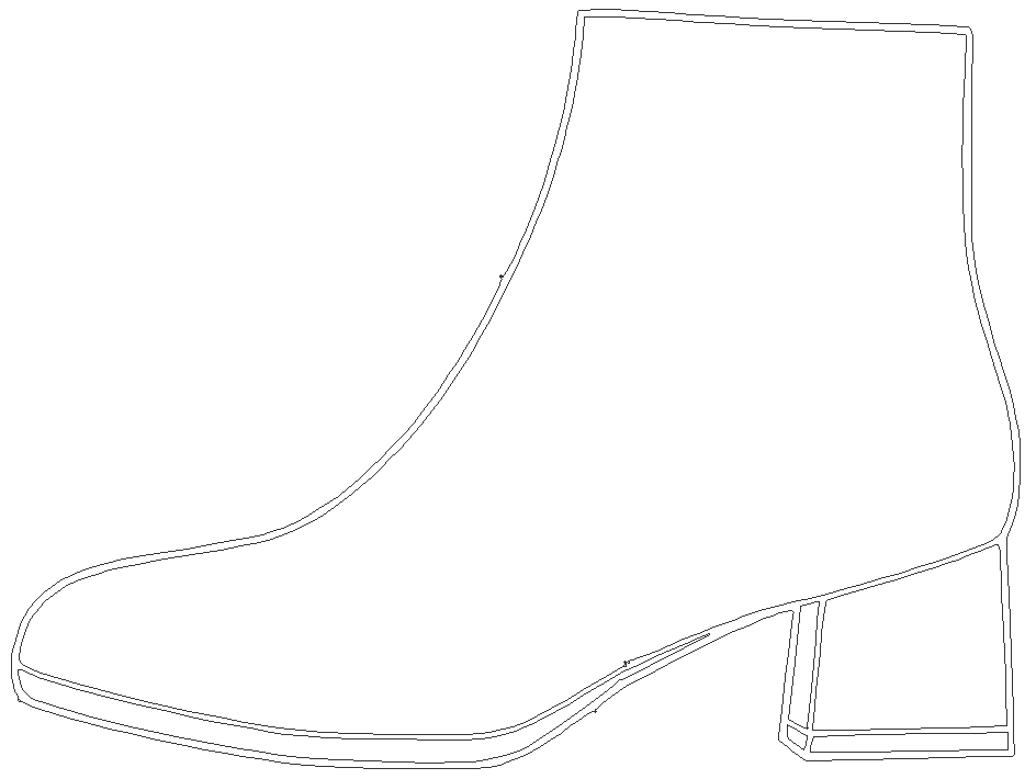 Backpack Shoe sketch vector image DWG AutoCAD file