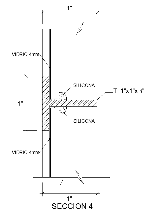 Back side section view of 1600x1000m door is given in this AutoCAD model. Download now.