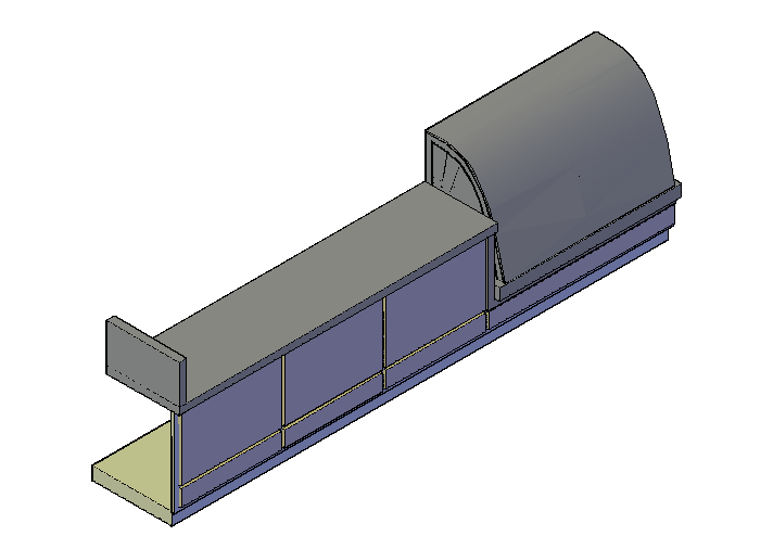 Bakery display counter front view