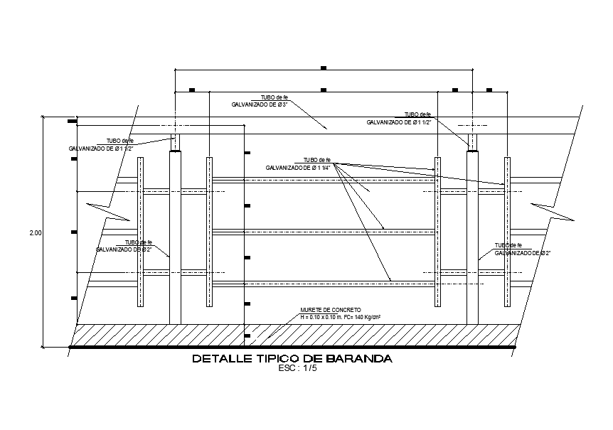 Balcony railing detail drawing separated in this AutoCAD file. download DWG file of CAD blocks drawing.