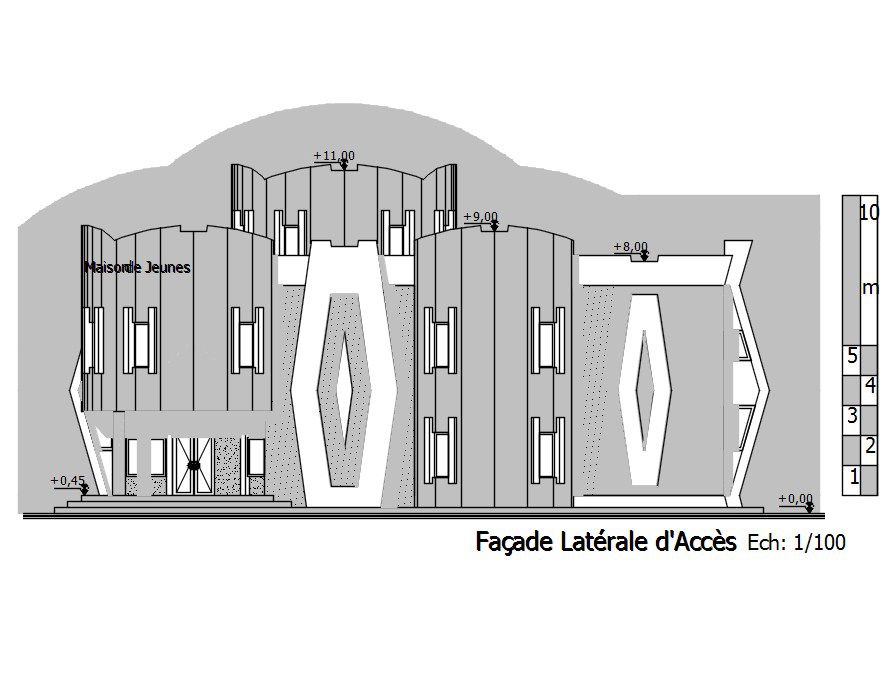 Balcony side elevation detail drawing stated in this AutoCAD file. Download the AutoCAD drawing file.