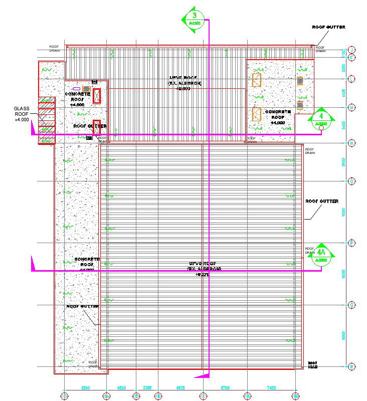 Ballroom Rooftop Layout Plan Detail AutoCAD Drawing, Dwg File