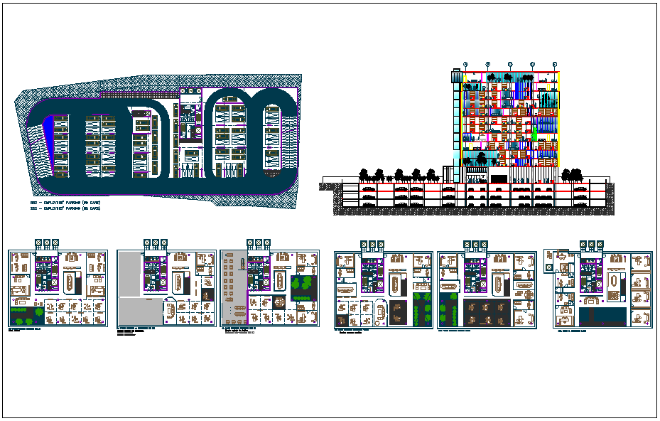Bank headquarter detail dwg file