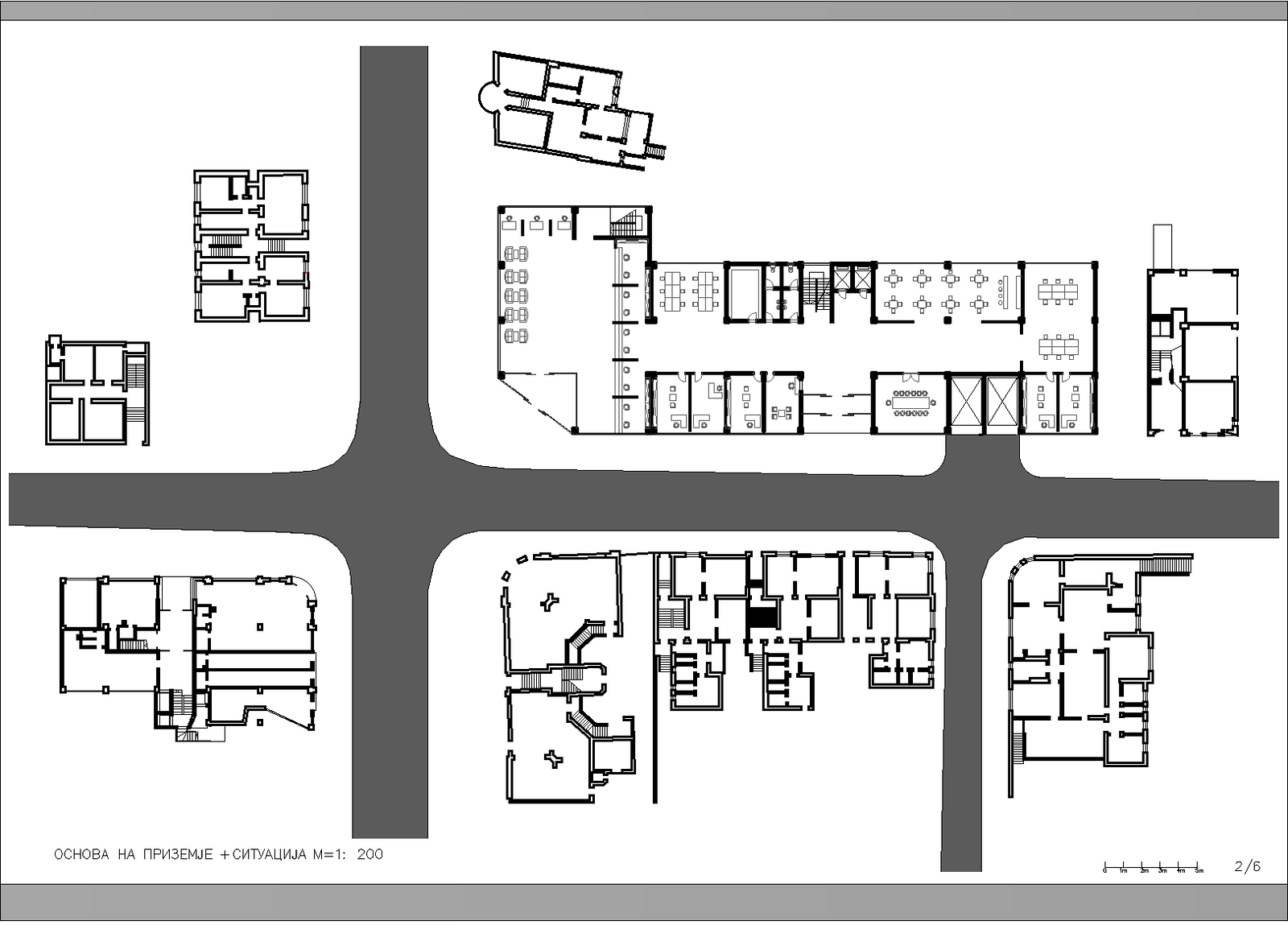Bank office tower plan detail dwg file.