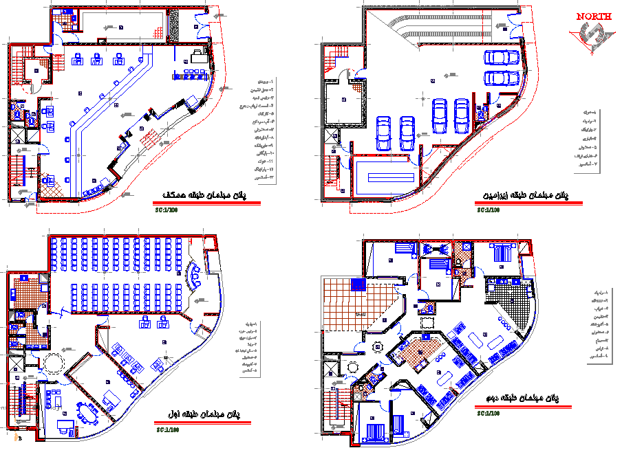 Bank plan detail dwg file
