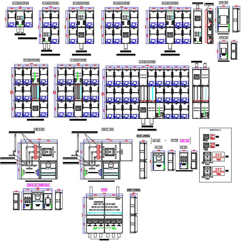 Bank Steel Locker Layout with Complete DWG File and Section Views