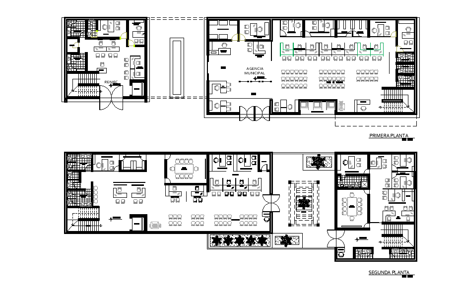 Bank floor plan detail drawing presented in this AutoCAD file. Download the AutoCAD file.