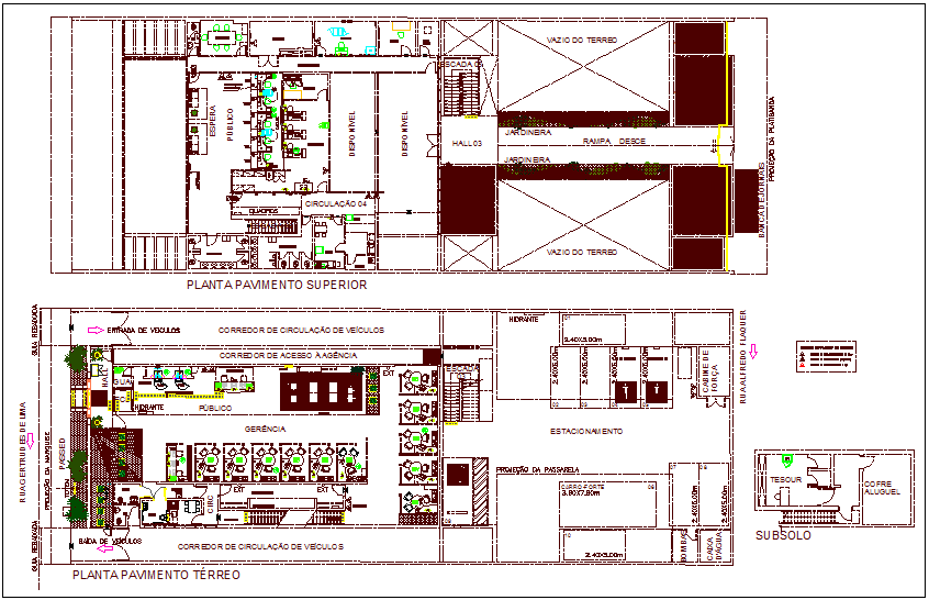 Banking superior pavement floor plan dwg file