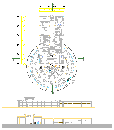 Bar,restaurant and club design drawing