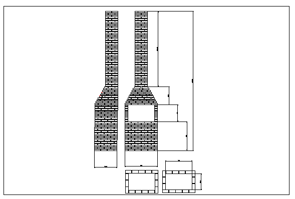 Barbecue fire place grill of kitchen design dwg file