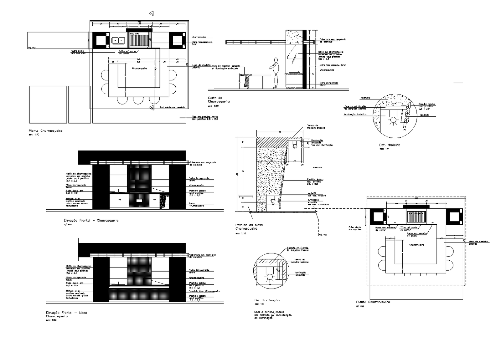 Barbeque Grill DWG File with Layout and Structural Details for Design