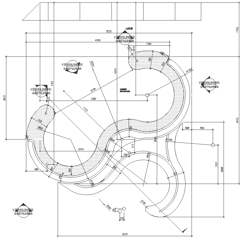 Bar design detailed layout plan DWG AutoCAD drawing
