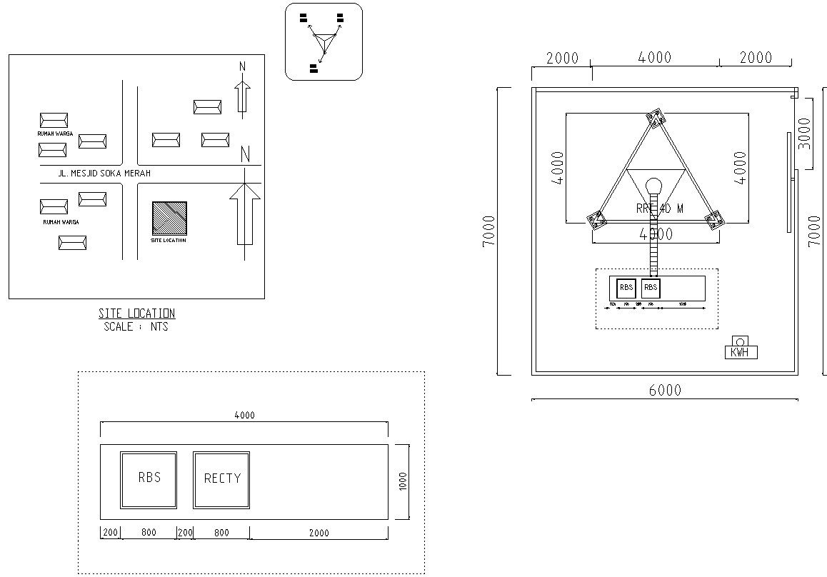 Base floor plan of tower in detail AutoCAD drawing, CAD file, dwg file
