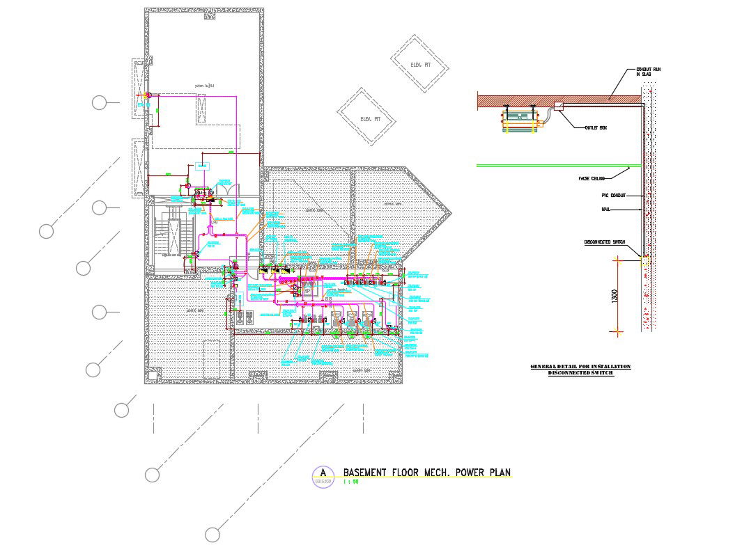 Basement Mechanical Plant AutoCAD File Free Download