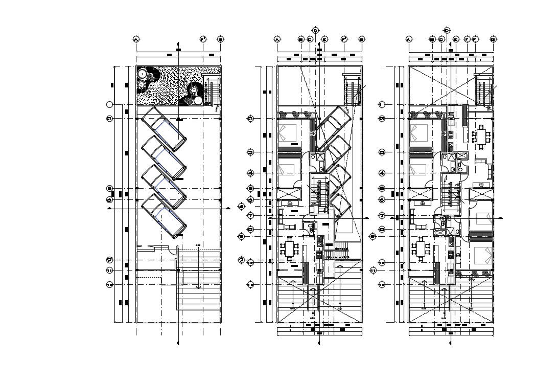 Basement Parking Floor Plan In AutoCAD File