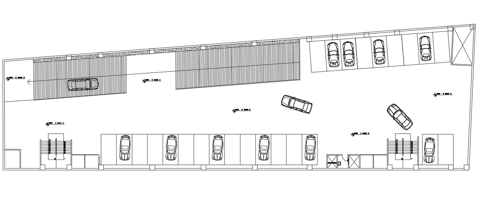 Basement Parking Plan AutoCAD Drawing Download DWG File