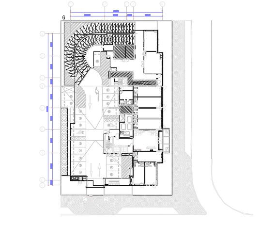 Basement Ramp Parking Plan in DWG for Efficient Vehicle Layout