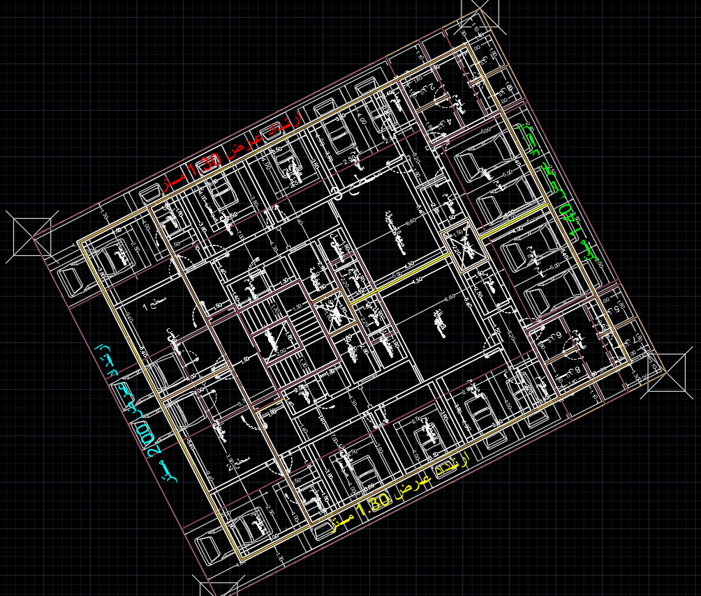 Basement AutoCAD 2D Drawing with Parking Layout Detail