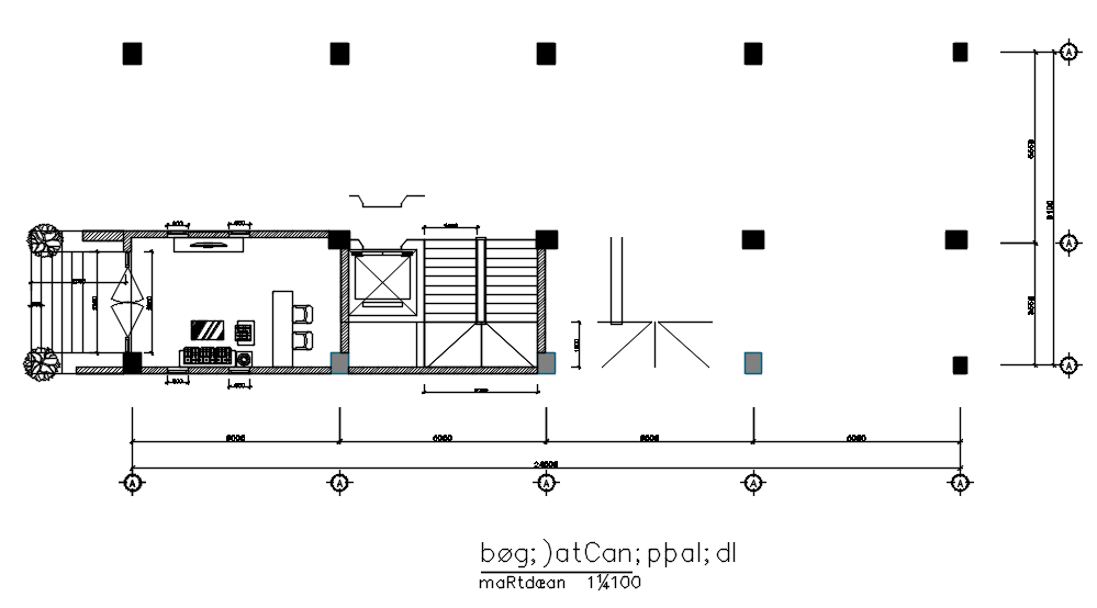 Basement plan of multistory building in detail AutoCAD drawing, dwg file, CAD file