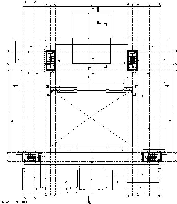 Basement plan of university in detail AutoCAD drawing
