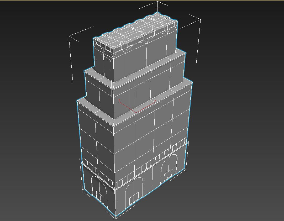 Basic Elevation 3D Model of Commercial Building Structure files