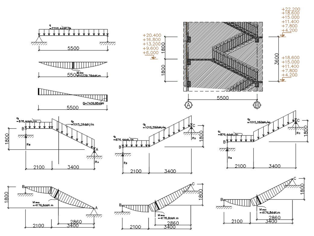 Basic Staircase Detail DWG File