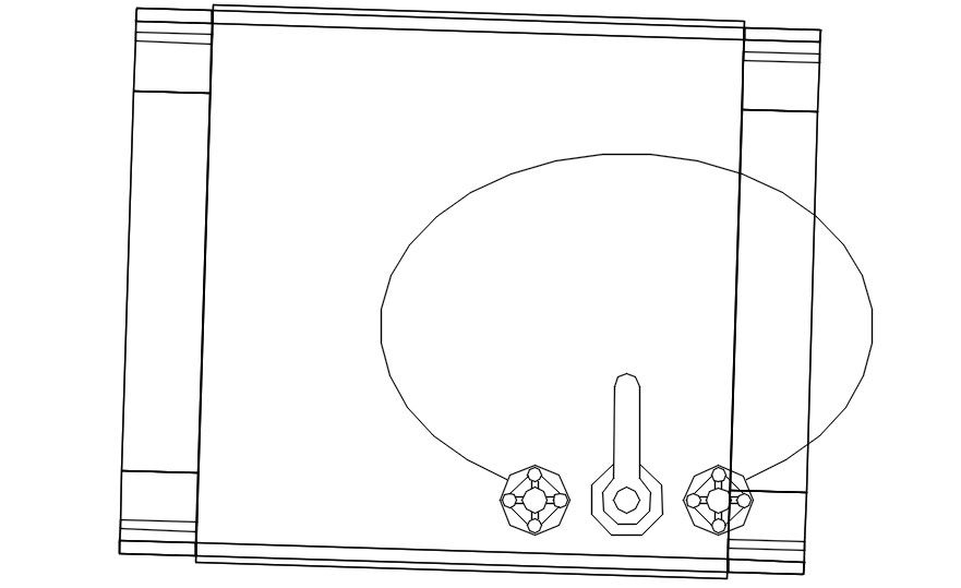 Basin plan 2d cad blocks in AutoCAD, dwg file.