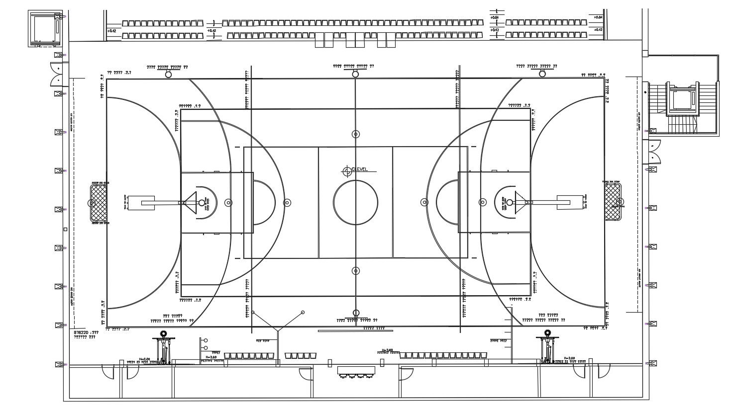 Basket Ball Court Layout Plan CAD File