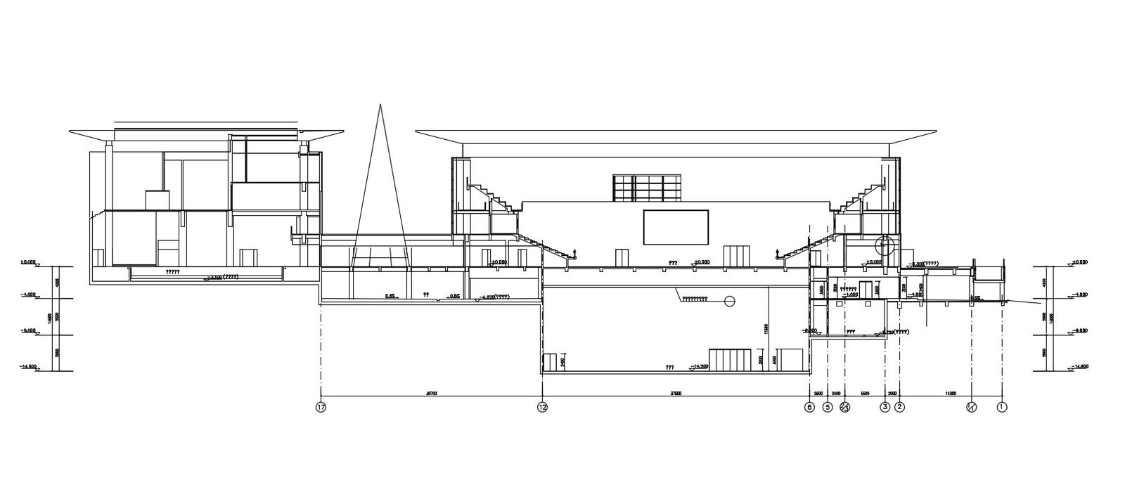 Basketball Stadium Section CAD Drawing