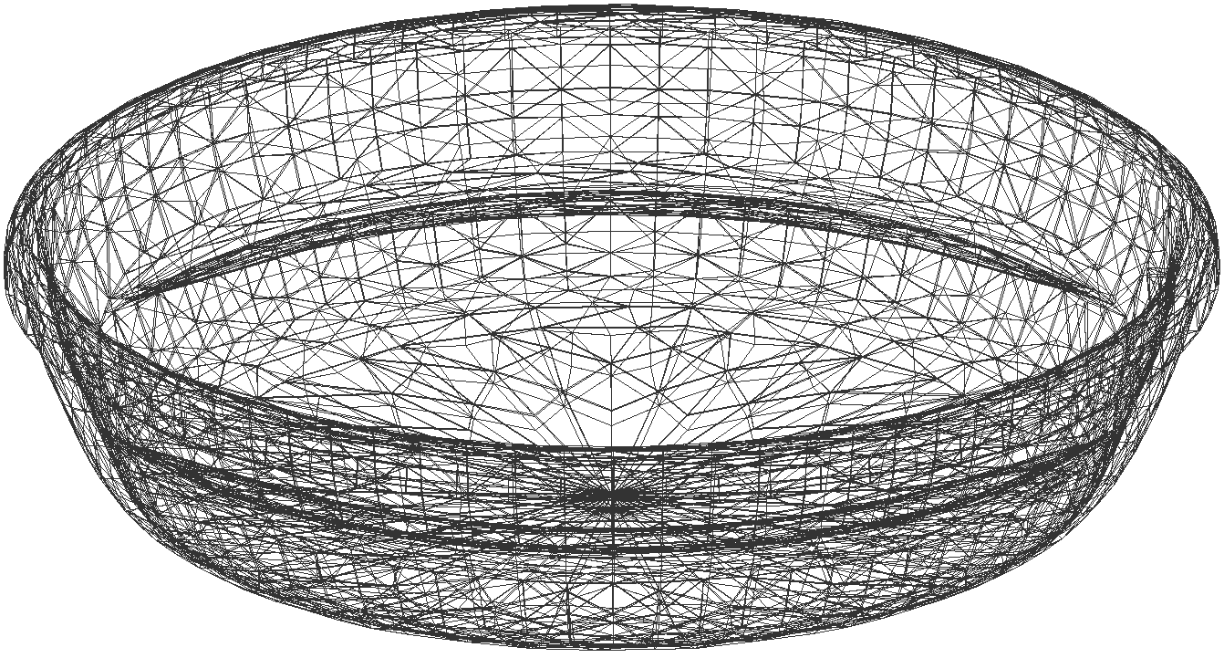 Basket design in 3D wireframe DXF AutoCAD drawing