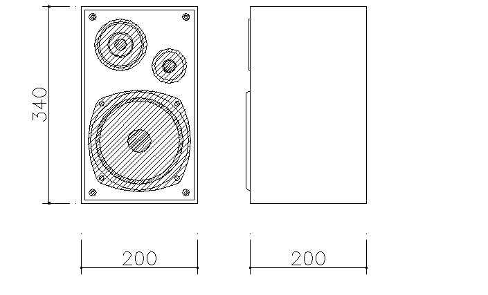 Bass speaker front details