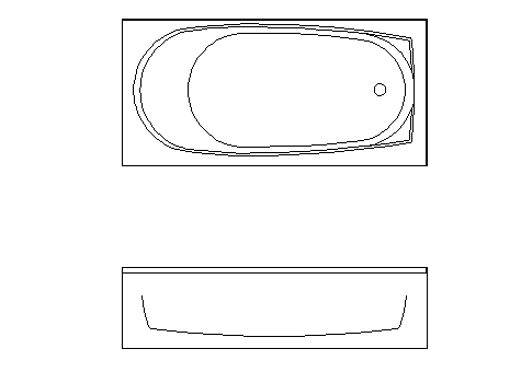 Bath tub details dwg file
