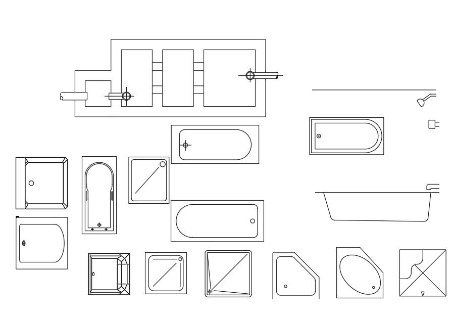 Bath Tub Free CAD Blocks With Septic Tank Drawing DWG File