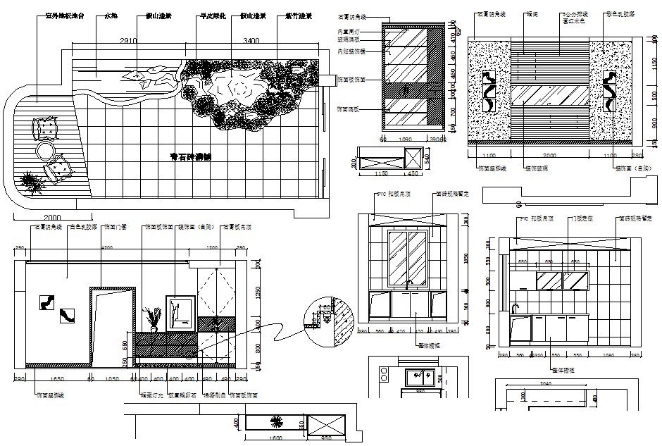 Bathroom With Open Space CAD Drawing